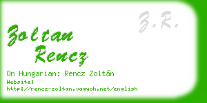 zoltan rencz business card